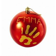 Baby art christmas ball rojo-oro